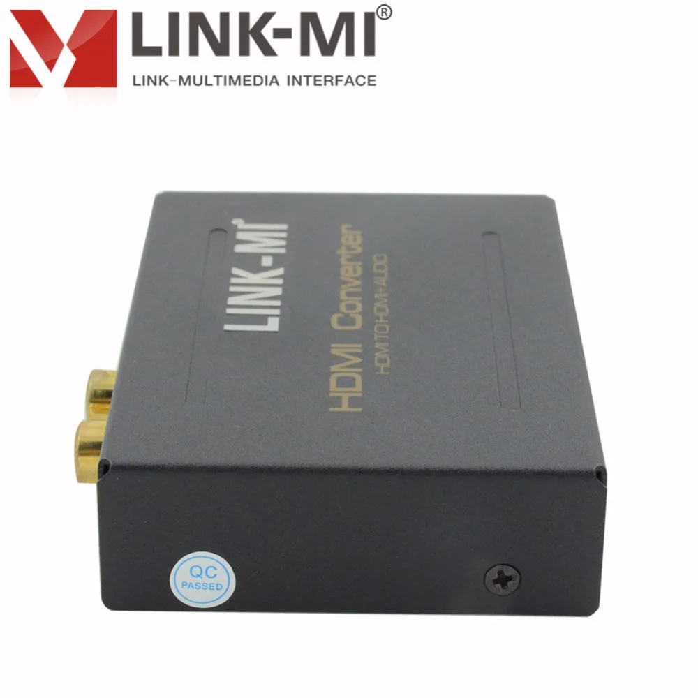 LINK MI HH01 Auido HDMI к + Аудио конвертер Full HD 1080P аналоговый SPDIF L/R аудио до 1080p PASS/2.0CH/5.1CH 5V1A