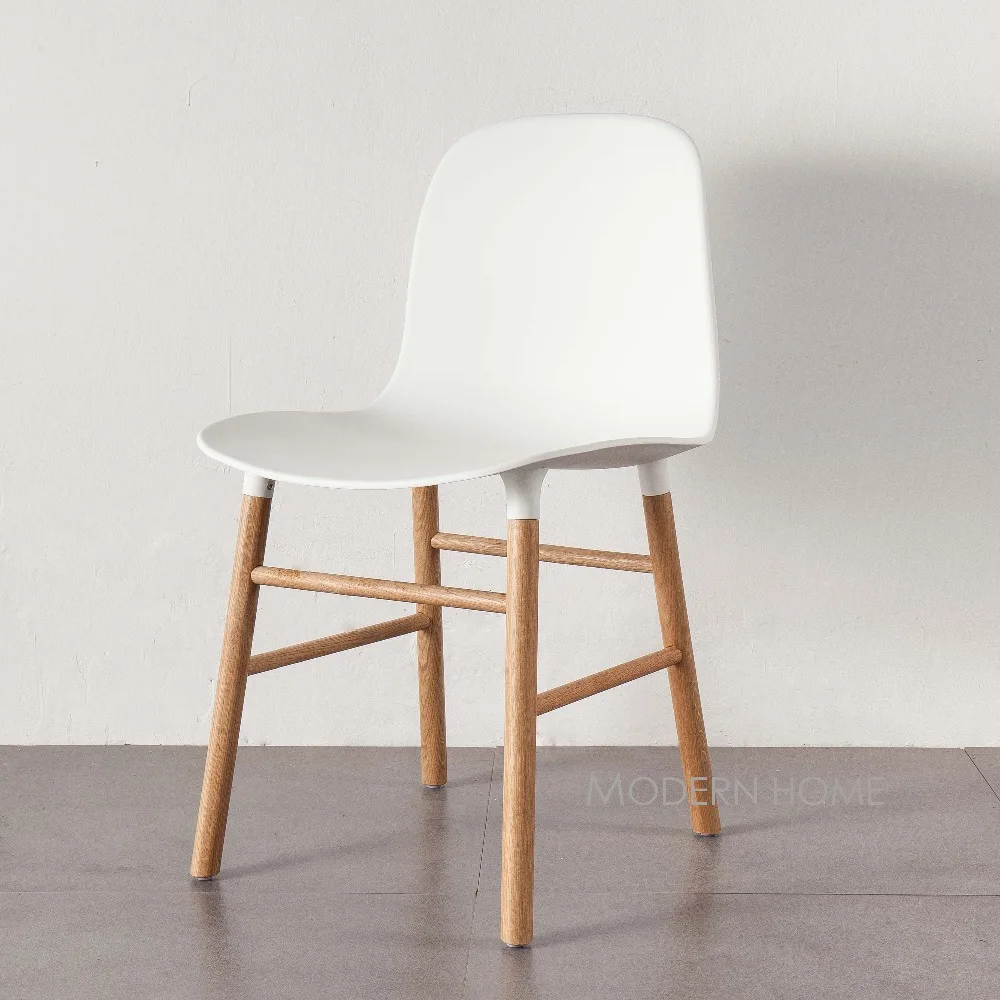 Модный современный дизайн популярный классический креативный пластиковый массив дуба дерево обеденный стул со спинкой, деревянный чердак компьютерный дизайн стула
