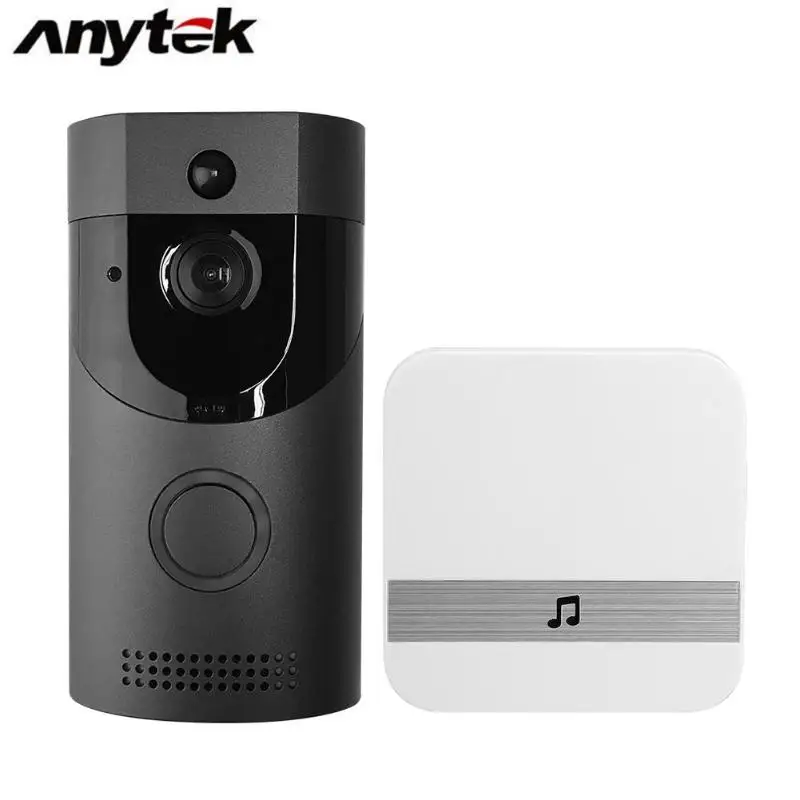 Anytek B30 wifi дверной звонок B30 IP65 Водонепроницаемый Смарт видео дверной звонок 720P беспроводной домофон FIR сигнализация ИК Ночное Видение IP камера