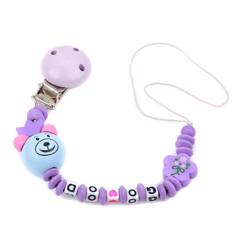 

Baby Pacifier Clip Chain Wooden Holder Chupetas Soother Pacifier Clips Leash Strap Nipple Holder For Infant Feeding