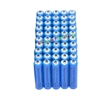 

50x AAA 1800mAh 3A 1.2 V Ni-MH Blue Rechargeable Battery Cell for MP3 RC Toys