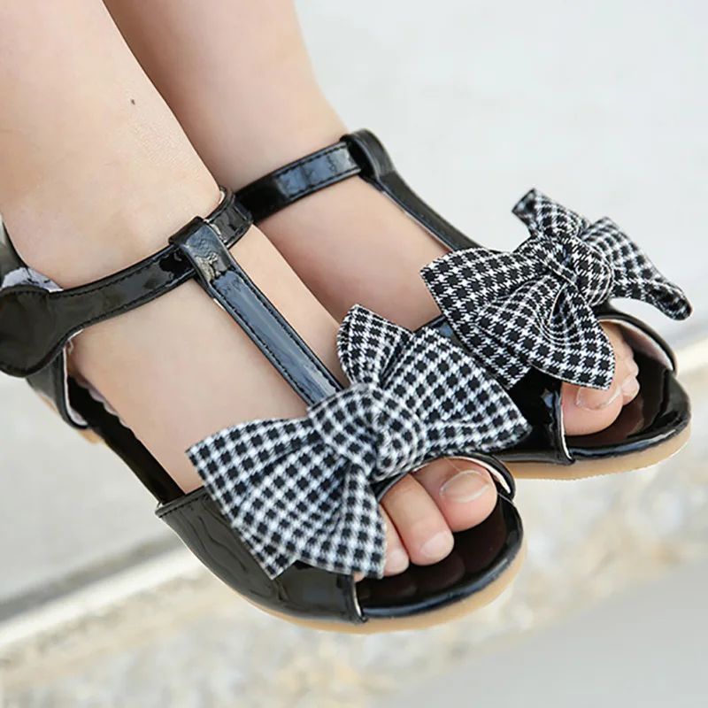 Baby Spring Summer Cartoon Bow Princess Girls Anti Slip Soft Sole Beach Casual Sandals Shoes