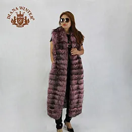 Дамский жилет, Дамское пальто, модный высококлассный женский теплый шерстяной жилет на весну и осень, кроличий мех, лисий мех - Цвет: Красный