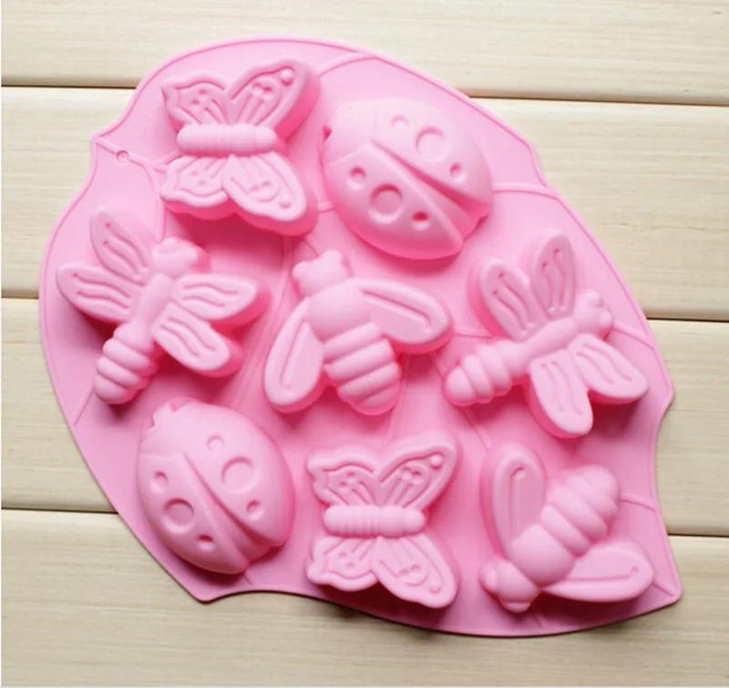 Дизайнерская силиконовая 3d форма в виде насекомых формы для шоколадных конфет и