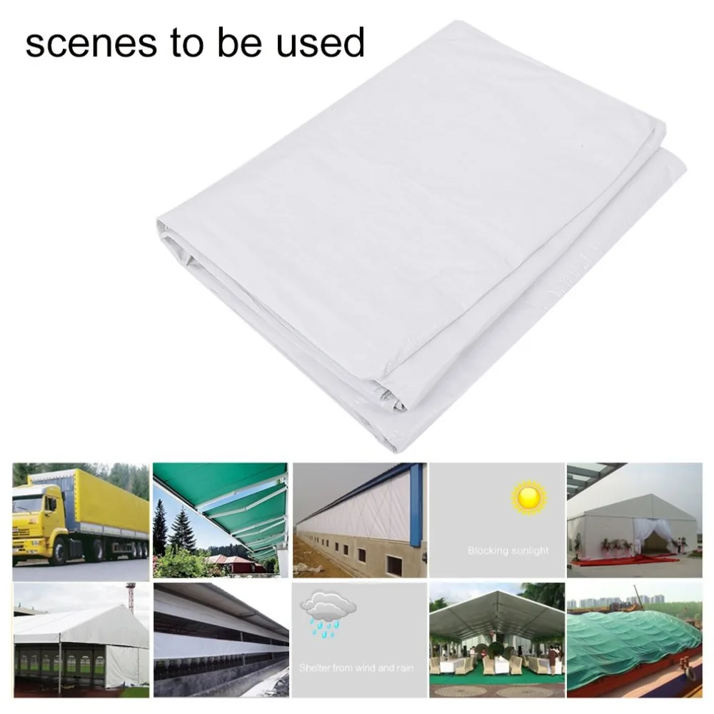 3*3 '3*6' 4*12 متر الشمس المأوى القماش المشمع الثقيلة مظلة قماش القنب المغلفة خيمة سيارة قارب غطاء التخييم حصيرة الشاطئ خيمة الأبيض