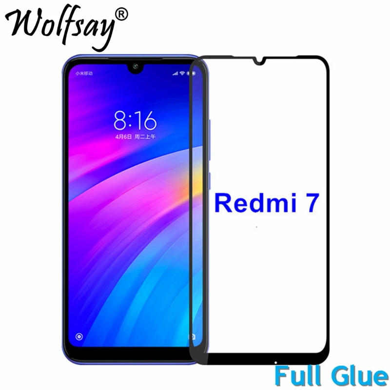 2 шт. защитная пленка для экрана Xiaomi Redmi 7 закаленное стекло полное покрытие 9H 2.5D