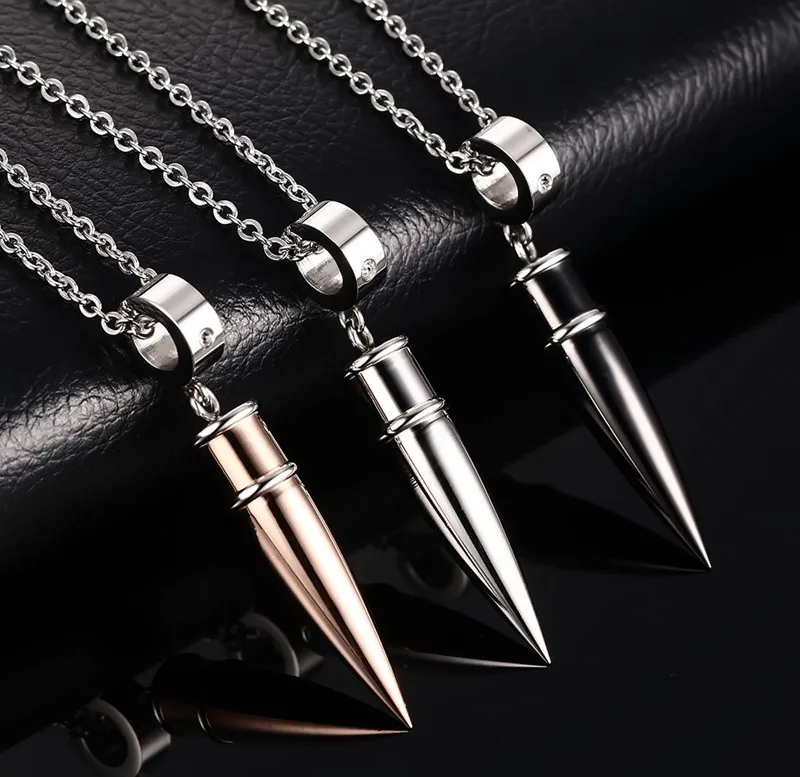 

Trendy 3 Color Rocket Rhinestones Charm Necklace Men Cool Male Necklaces Pendants Wholesale Punk Jewelry 2017 Free Shipping