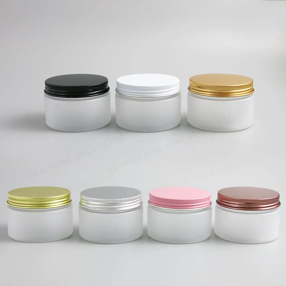 

120g Empty Frost Pet cream jar 4oz Make Up Plastic jar Cream bottle with aluminum cap cosmetic container packaging
