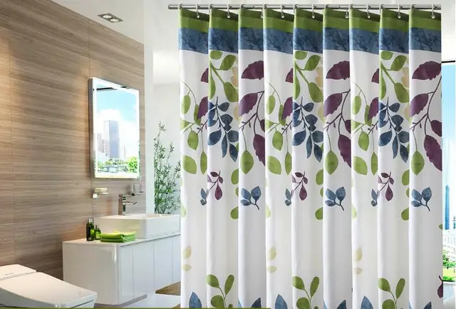New High End Shower Curtain Green Bathroom Shower Curtain