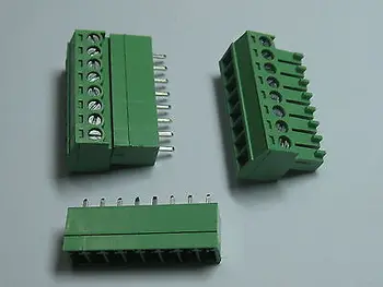 

12 pcs Screw Terminal Block Connector 3.5mm 8 pin/way Green Pluggable Type