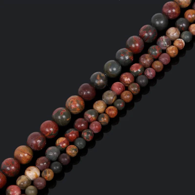 Бусины из натурального камня круглые красные бусины 6/8/10 мм для изготовления