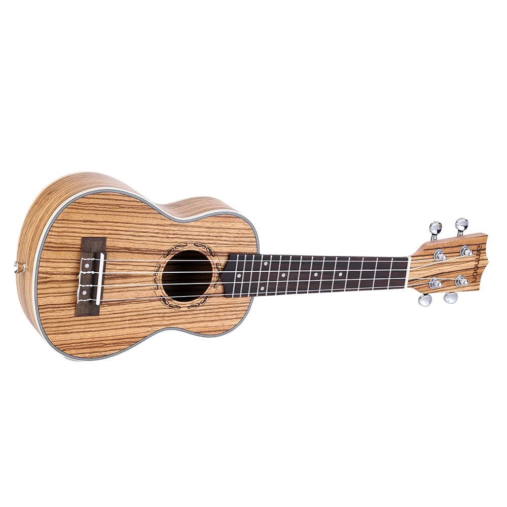 Ammoon 2" Гавайские гитары укулеле акустическая Ukelele Zebrawood 15 Лада 4 Строка Гавайские гитары укулеле 21" музыкальный струнный инструмент