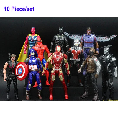 4 24 шт./компл. Hasbro Марвел Мститель фигурка игрушки Халк Капитан Америка Железный человек паук супер герой Модель Куклы Детский подарок - Цвет: 4