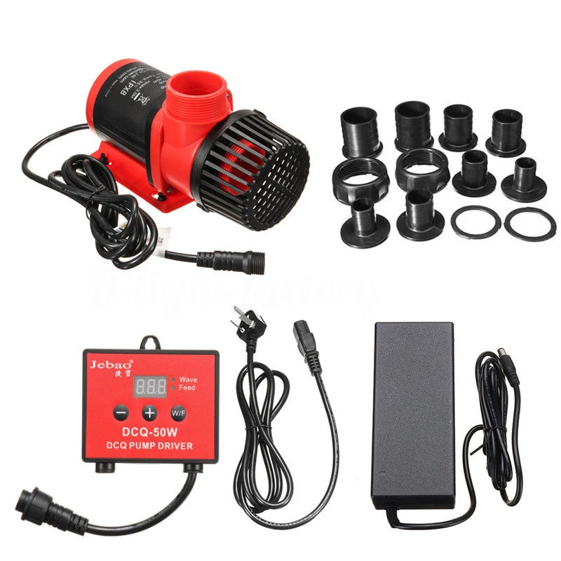 

110-240V Jebao DCQ-5000 LCD Display Controllable DC Return Water Pump for Marine Aquarium Sump Pump Fish Tank Wave Maker 5000L/h
