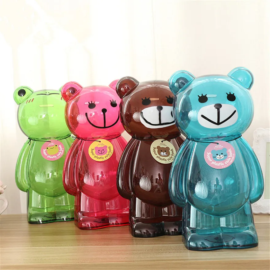 

2019 Large Piggy Bank Cute Cartoon Safe Box Money Box Children Candy Machine Storage Box Plastic Saving Coins For Kids Gifts