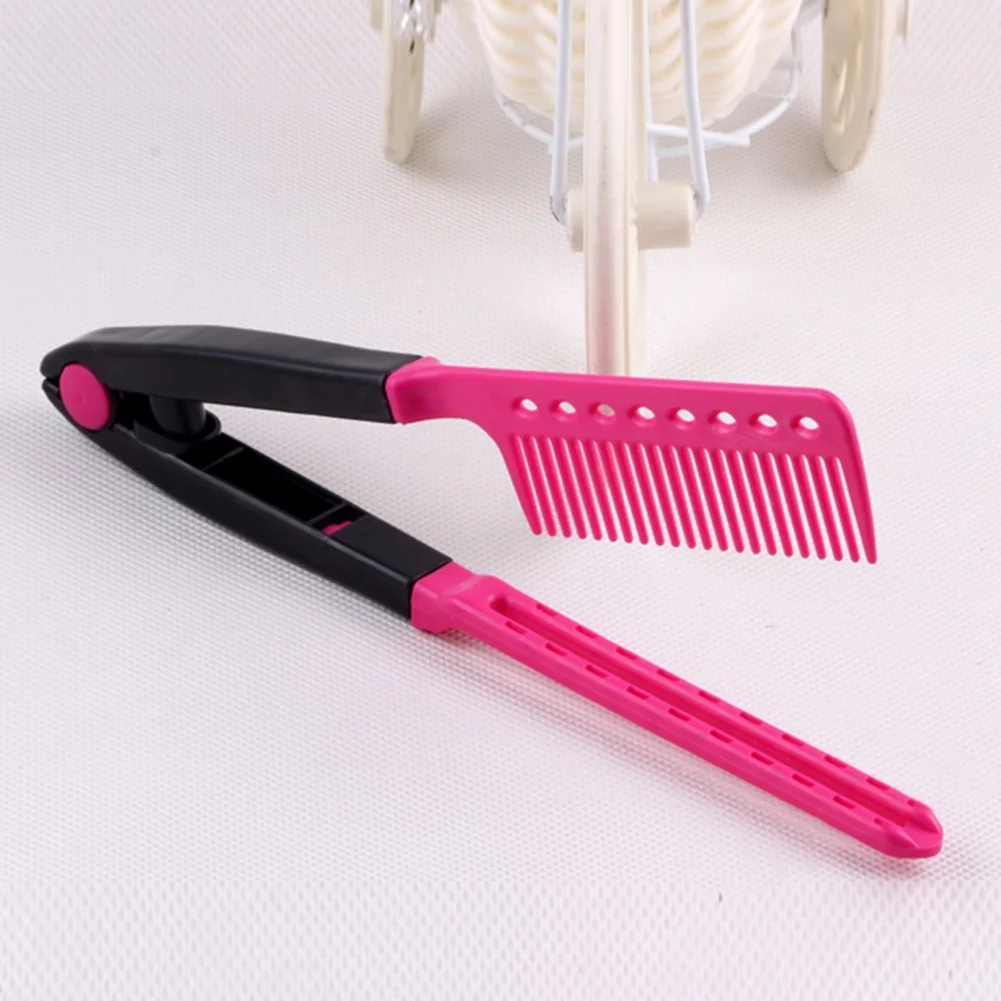 Professional Hair Combs V Type Hair Straightener Comb DIY Salon Haircut