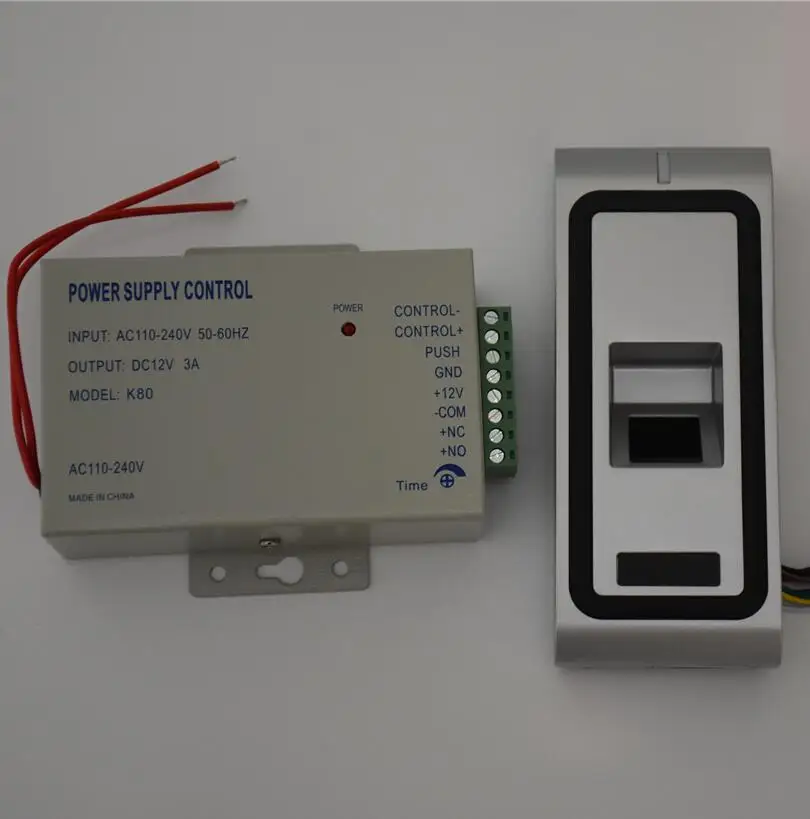 

RFID Biometric Fingerprint Door lock Access ControlStandalone Access Controller Metal Fingerprint Reader with power adapter