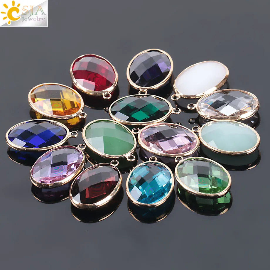 

CSJA 10Pcs 29mm Large Size Mixed Color Loose Glass Beads Single Hole Oval Shape Flat Bead Women Jewelry Making Accessories E983