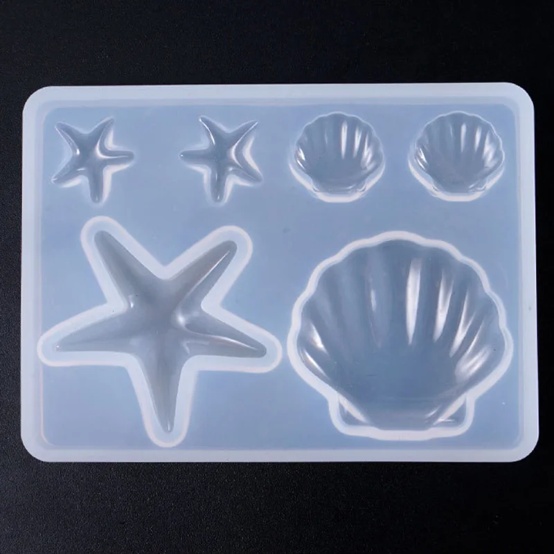 1 шт., милая Морская звезда, круглая полукруглая Прозрачная силиконовая форма, инструменты для украшения тортов из мастики, форма для мыла, торта, шоколада