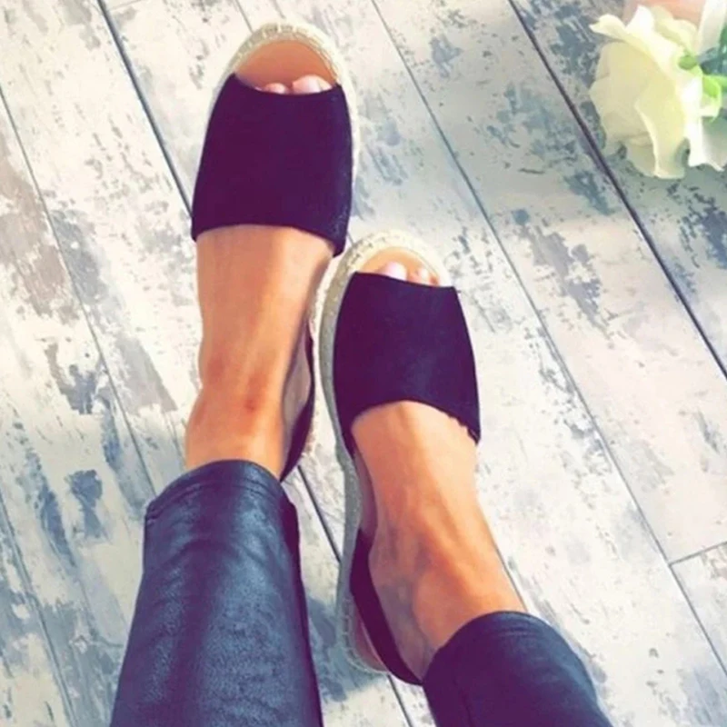 Oeak Women Sandals 2019 New Summer Shoes Woman Slippers Peep Toe Flat Sandals Back Strap Summer Sandals Low Heels Zapatos Mujer