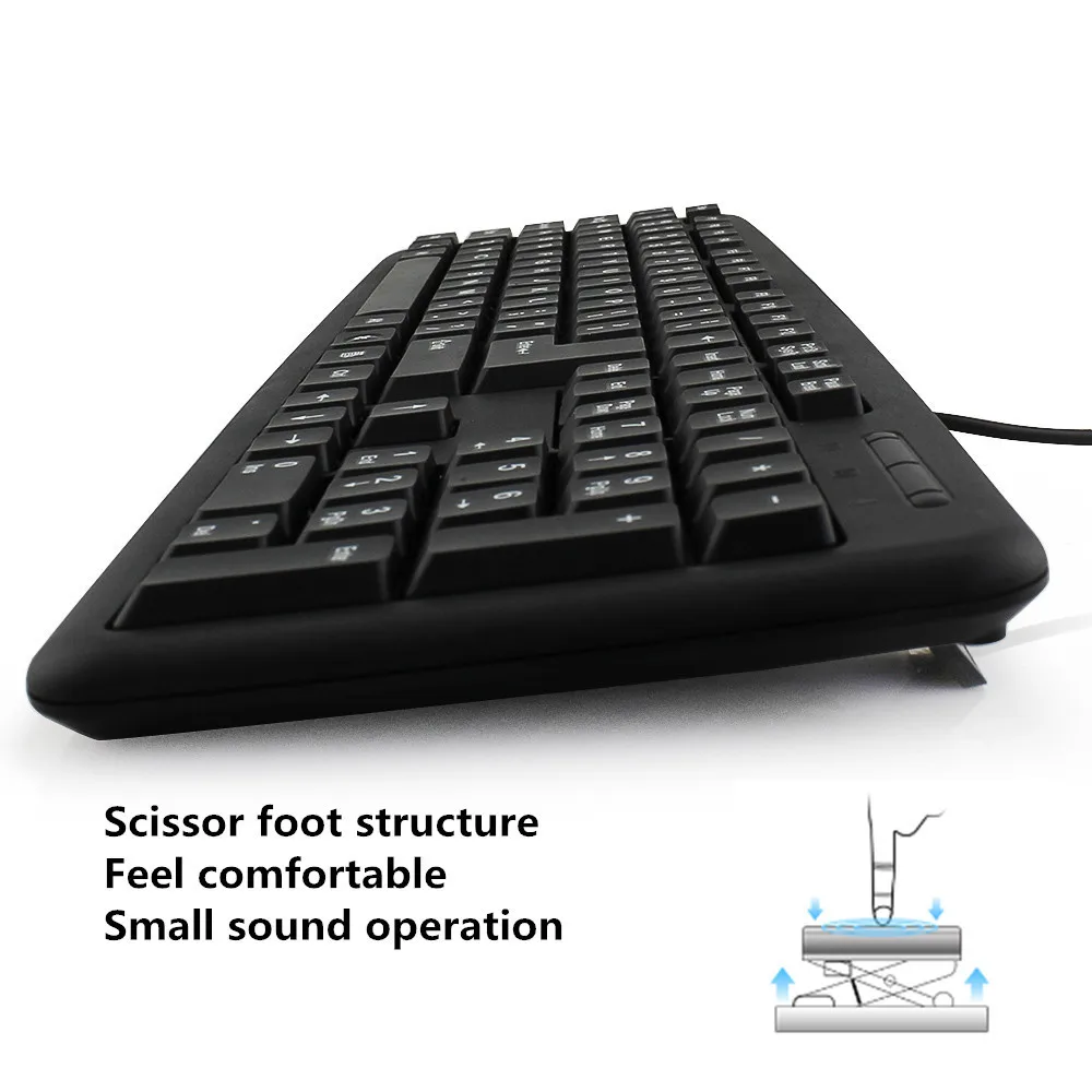  Wired Keyboard 104 Keys Mechanical Keyboards USB Computer Gaming Keypad For PC Desktop Laptop Tecla