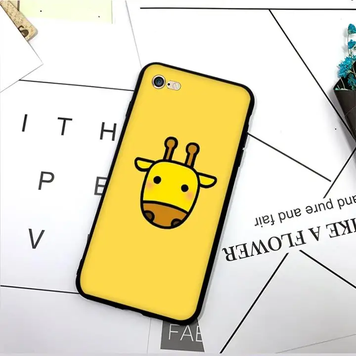 SKEROS Жираф 6 (2) мягкий чехол для телефона из ТПУ iPhone X 5 5S Se S 7 8 Plus # ta165 |