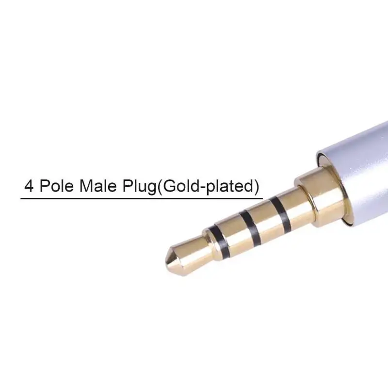 2pcs High Quality 3 5mm Audio Jack Plug 4 Pole Gold plated Earphone Adapter For DIY Stereo Headset Repair Headphone