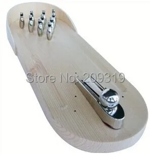 Miniature Wooden Desktop Bowling Alley Toy for Kids and Adults | Игрушки и хобби
