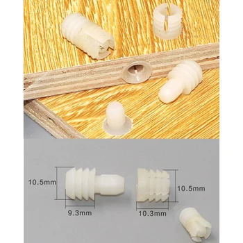 

40Pcs/Lot Nylon Double End Dowel Connecting Pin Bolt Clip On Cabinet Quick Assembling Nut