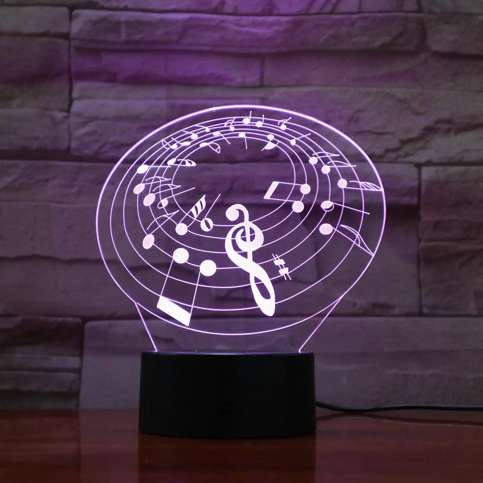 Аккордеон Usb светодиодный 3d-ночник многоцветный RGB для мальчиков детские подарки музыкальный инструмент атмосферная настольная лампа прикроватная неоновая - Испускаемый цвет: 6