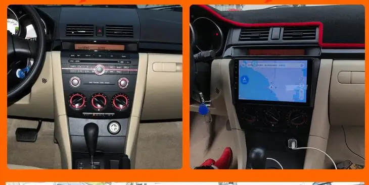 Perfect Quad Core Android 9.1 1G RAM Car Radio for Old Mazda 3 Mazda3 2006 2007 2008 2009 with GPS Navigation steering wheel Free map 2