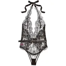 Сексуальная пижама с рисунком ягодиц, кружевной сексуальный соединенный боди