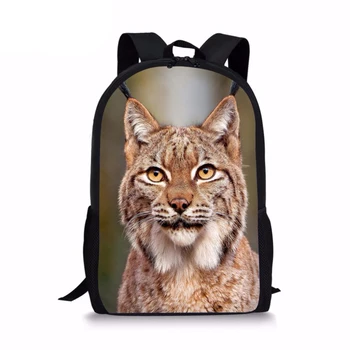 

Funny Primary School Students Schoolbags Cute Bobcat Printing Boys Girls Bookbags Casual Children Computer Backpackssumka