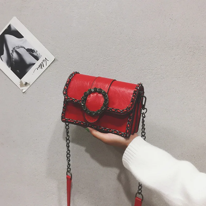 2018 Women Fashion Chain Flap Shoulder Bag Autumn Hot Female INS Popular Handbag Ladies Mini Vacation Crossbody PU BolsaSS3457 (6)