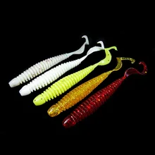 Прогулка рыбы 6 шт./Лот рыболовные приманки 80мм силиконовые приманки для рыбалки мягкие приманки червь иска искусственный Карп рыболовные снасти