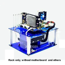 Черный/синий/прозрачный DIY персонализированный акриловый компьютерный корпус для настольного ПК компьютерный корпус для ATX материнская плата