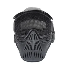 New Style TPR Tactical High Strength Steel Wire Round Mesh Mask for Hunting/Outdoor CL9-0051