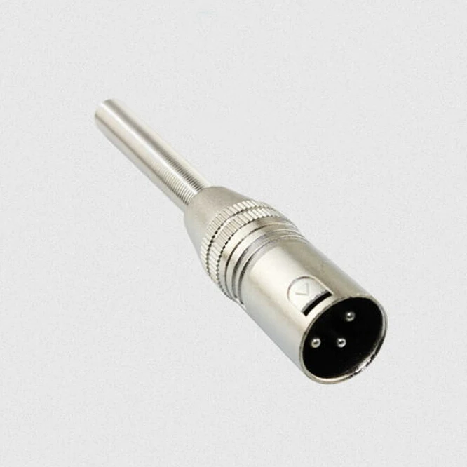 20PCS Metal 3 PIN XLR male Socket PLUG With tail MIC CONNECTOR