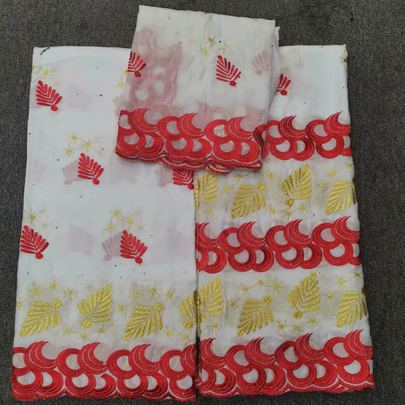 

Cotton Fabric Three Sets African Print Fabric Lace High Quality Fabric Thin Yarn Fashion Large Medium Piece 2.5 Quay Yarn 2 Yard