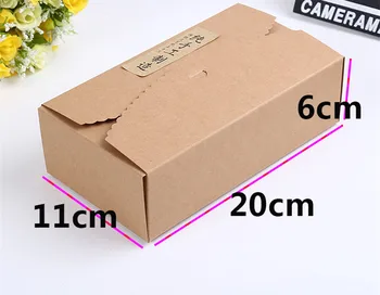 

20*11*6cm Kraft Paper Box Brown Cake Box Handmade Food Packaging Box Gift Paper Boxes 100pcs/lot Free shipping