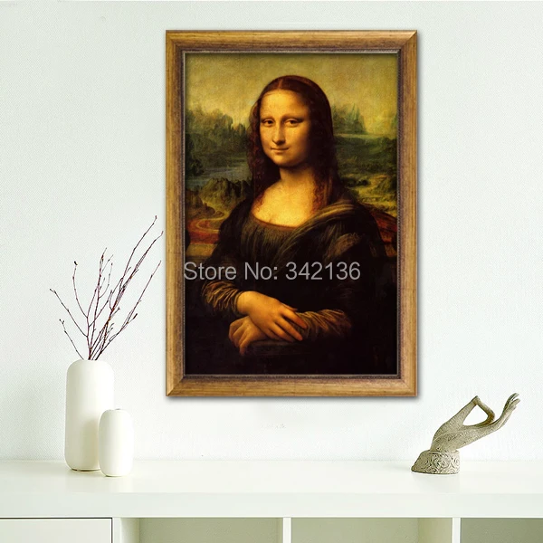 Картина маслом Leonardo Da Vinci Mona Lisa (La Gioconda) 100% ручная роспись художником картинки для