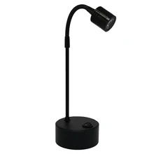 Светодиодный светильник счетчика батареи с выключателем, 1 Вт 3 Вт 5-40 см полюс гибкий выставочный светильник, энергосберегающие светильники для ювелирных витрин