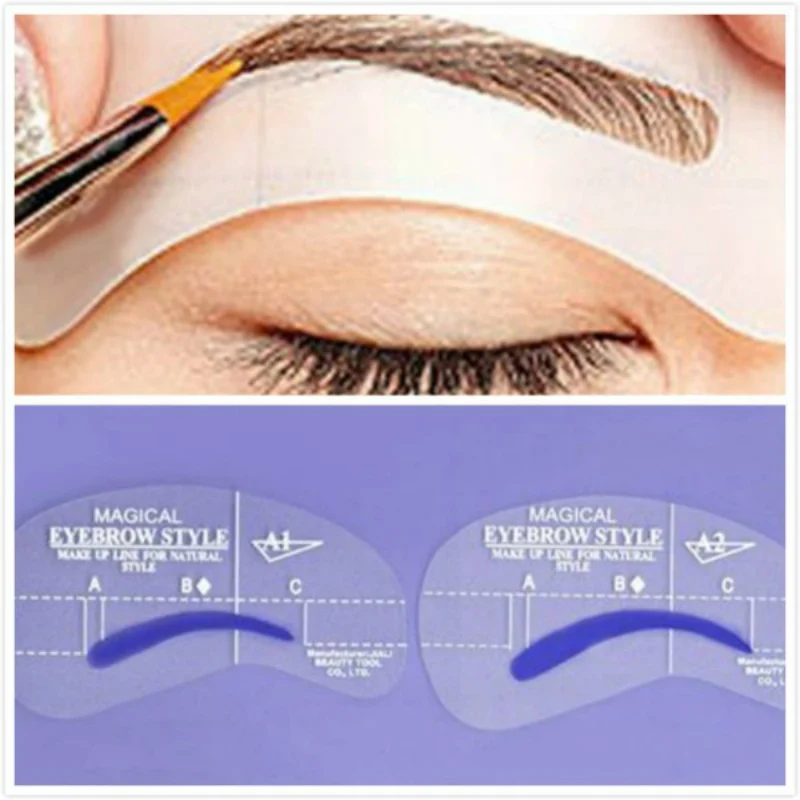 

4pcs Magic Eyebrow Stencil Makeup Styles A Stencil For The Eye Brow Drawing Template Make Up Tool Shape For Eyebrols Accessories