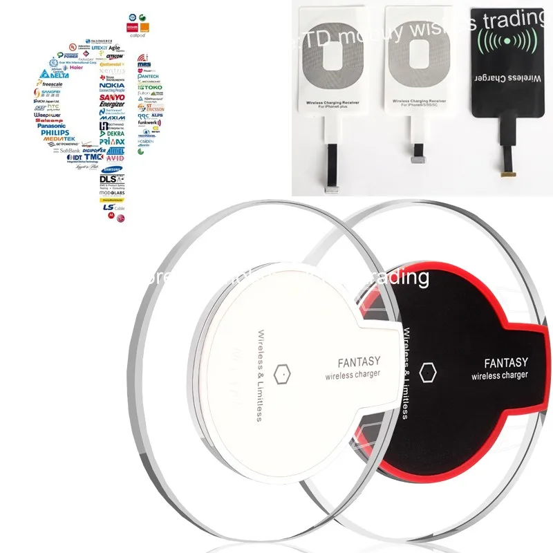 Qi Wireless Charger or with Receiver for Galaxy s4/s3/s2