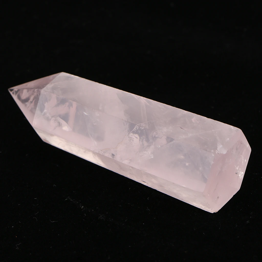 Fluorite Hexagonal Column Geomancy Ornament Crystal Quartz Ornaments Stones Pink