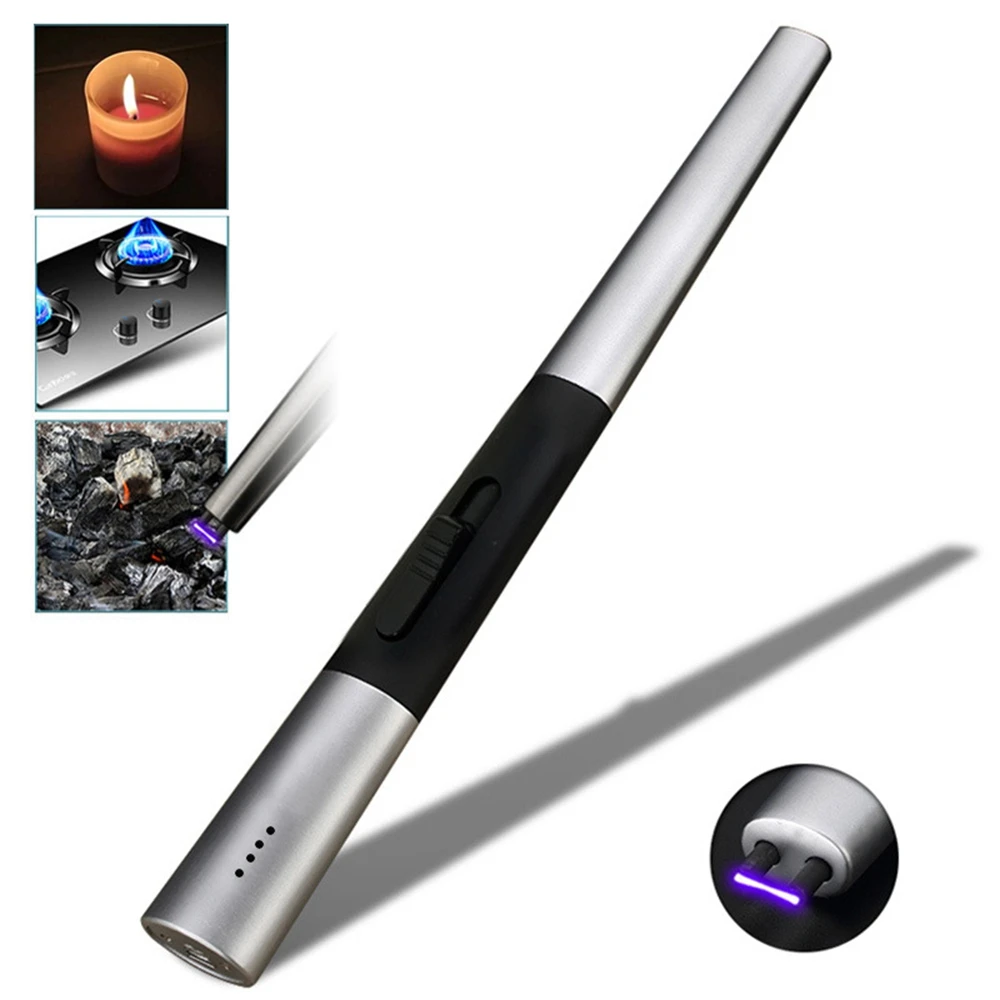 

Creative USB rechargeable cigarette Lighters Long Kitchen Electronic Lighters Windproof Plasma Electric Novelty Lighter ARC