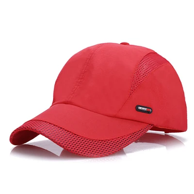 Минималистский snapback бейсболки мужские летние шляпа женщин ВС шляпы быстросохнущие фуражка солнцезащитный козырек Хип-Хоп Шляпа casquette кости - Цвет: Красный