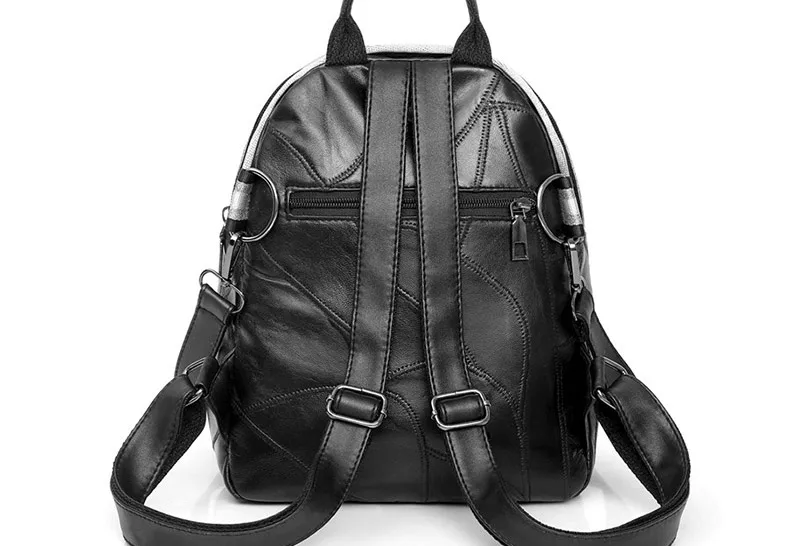 women genuine leather backpack sheepkin bag ladies small backpack_17