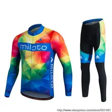 MILOTO для мужчин Invierno термо флис Велоспорт Джерси брюки Ropa Ciclismo рубашка брюки с длинным рукавом велосипедная одежда Indossi