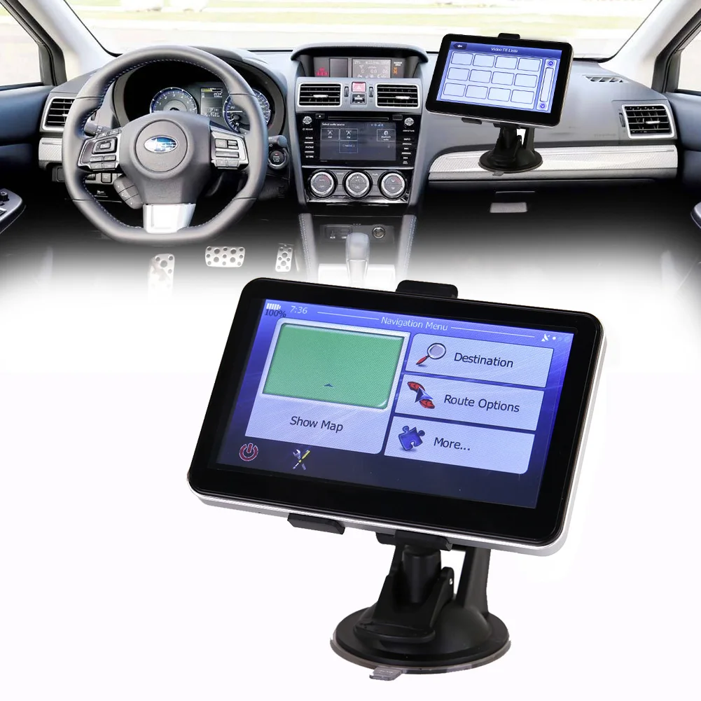 

5" HD TFT Car GPS Navigation w/ Free Maps Sat Nav Car-charger Touch Screen Music Mp3 Mp4 Player FM Transmitter for Automobiles